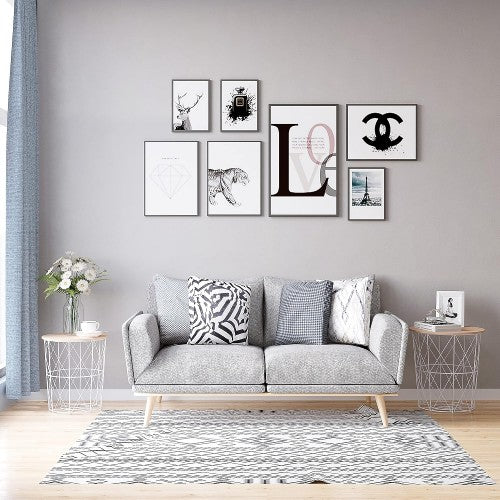 Set of 2 Nesting End Tables with Metal Storage Basket, Round Side Coffee Tables for Home, Living Room, Bedroom Set of 2 Nesting End Tables with Metal Storage Basket, Round Side Coffee Tables for Home, Living Room, Bedroom